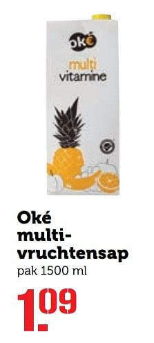 Aanbiedingen Oké multivruchtensap - Oké - Geldig van 07/08/2017 tot 13/08/2017 bij Coop