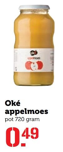 Aanbiedingen Oké appelmoes - Oké - Geldig van 07/08/2017 tot 13/08/2017 bij Coop