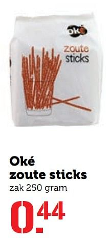 Aanbiedingen Oké zoute sticks - Oké - Geldig van 07/08/2017 tot 13/08/2017 bij Coop