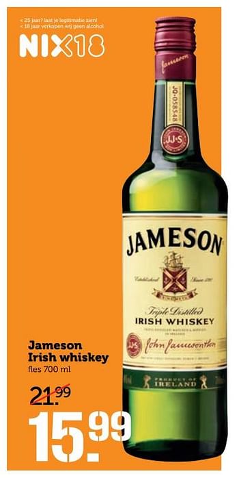Aanbiedingen Jameson irish whiskey - Jameson - Geldig van 07/08/2017 tot 13/08/2017 bij Coop