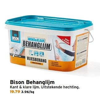 Aanbiedingen Bison behanglijm kant + klare lijm. uitstekende hechting - Bison - Geldig van 07/08/2017 tot 13/08/2017 bij Gamma