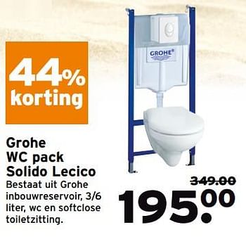 Aanbiedingen Grohe wc pack solido lecico - Grohe - Geldig van 07/08/2017 tot 13/08/2017 bij Gamma