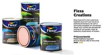 Aanbiedingen Flexa creations muurverf - Flexa - Geldig van 07/08/2017 tot 13/08/2017 bij Gamma
