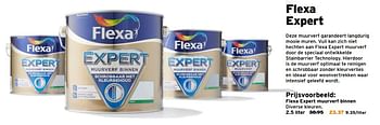 Aanbiedingen Flexa expert muurverf binnen diverse kleuren - Flexa - Geldig van 07/08/2017 tot 13/08/2017 bij Gamma