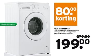 Aanbiedingen Wla wasmachine type wla6wm1000 - WLA - Geldig van 07/08/2017 tot 13/08/2017 bij Gamma