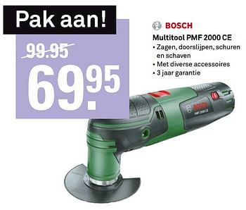 Aanbiedingen Bosch multitool pmf 2000 ce - Bosch - Geldig van 07/08/2017 tot 13/08/2017 bij Karwei