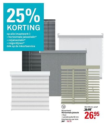 Aanbiedingen Horizontale jaloezie - Huismerk Karwei - Geldig van 07/08/2017 tot 13/08/2017 bij Karwei