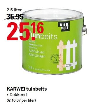 Aanbiedingen Karwei tuinbeits - Huismerk Karwei - Geldig van 07/08/2017 tot 13/08/2017 bij Karwei