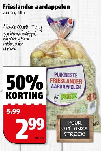 Aanbiedingen Frieslander aardappelen - Huismerk Poiesz - Geldig van 07/08/2017 tot 13/08/2017 bij Poiesz