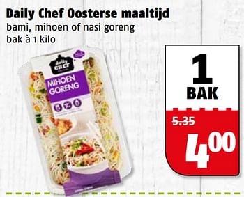 Aanbiedingen Daily chef oosterse maaltijd - Daily chef - Geldig van 07/08/2017 tot 13/08/2017 bij Poiesz