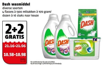Aanbiedingen Dash wasmiddel - Dash - Geldig van 07/08/2017 tot 13/08/2017 bij Poiesz