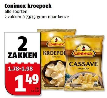 Aanbiedingen Conimex kroepoek - Conimex - Geldig van 07/08/2017 tot 13/08/2017 bij Poiesz