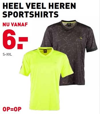Aanbiedingen Heren sportshirts - Huismerk - Scapino - Geldig van 07/08/2017 tot 20/08/2017 bij Scapino