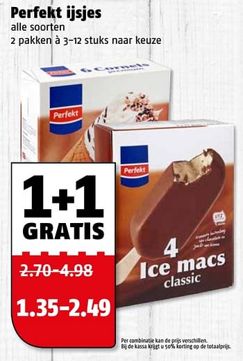 Aanbiedingen Perfekt ijsjes - Perfekt - Geldig van 07/08/2017 tot 13/08/2017 bij Poiesz