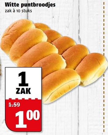 Aanbiedingen Witte puntbroodjes - Huismerk Poiesz - Geldig van 07/08/2017 tot 13/08/2017 bij Poiesz