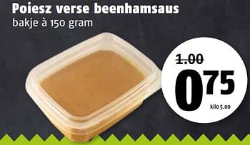 Aanbiedingen Poiesz verse beenhamsaus - Huismerk Poiesz - Geldig van 07/08/2017 tot 13/08/2017 bij Poiesz