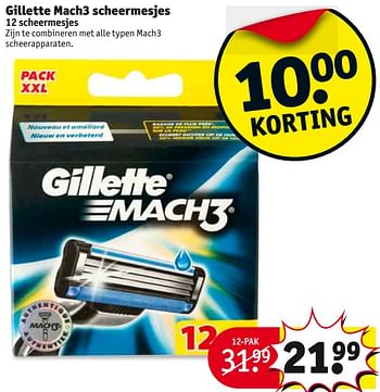 Aanbiedingen Gillette mach3 scheermesjes - Gillette - Geldig van 08/08/2017 tot 20/08/2017 bij Kruidvat