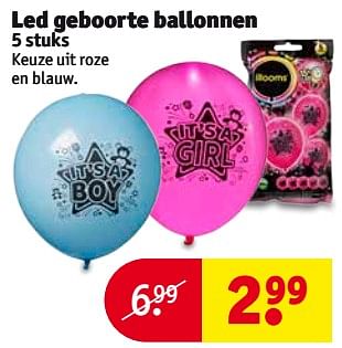 Aanbiedingen Led geboorte ballonnen - Huismerk - Kruidvat - Geldig van 08/08/2017 tot 20/08/2017 bij Kruidvat