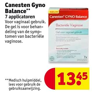 Aanbiedingen Canesten gyno balance - Canesten - Geldig van 08/08/2017 tot 20/08/2017 bij Kruidvat