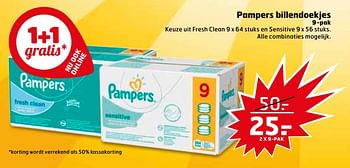 Aanbiedingen Pampers billendoekjes - Pampers - Geldig van 08/08/2017 tot 13/08/2017 bij Trekpleister