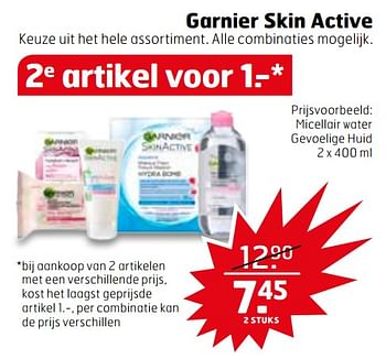 Aanbiedingen Micellair water gevoelige huid - Garnier - Geldig van 08/08/2017 tot 13/08/2017 bij Trekpleister