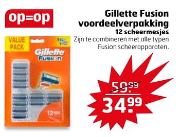 Aanbiedingen Gillette fusion voordeelverpakking - Gillette - Geldig van 08/08/2017 tot 13/08/2017 bij Trekpleister