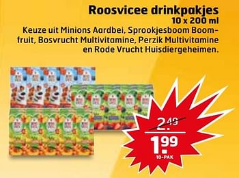 Aanbiedingen Roosvicee drinkpakjes - Roosvicee - Geldig van 08/08/2017 tot 13/08/2017 bij Trekpleister
