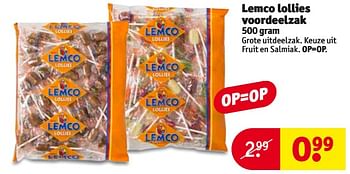 Aanbiedingen Lemco lollies voordeelzak - Lemco - Geldig van 08/08/2017 tot 20/08/2017 bij Kruidvat