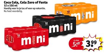 Aanbiedingen Coca cola, cola zero of fanta - The Coca Cola Company - Geldig van 08/08/2017 tot 20/08/2017 bij Kruidvat