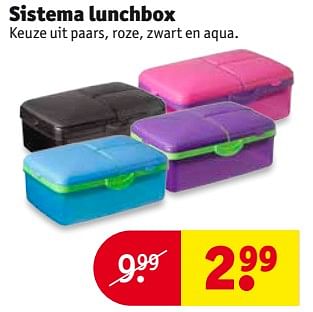 Aanbiedingen Sistema lunchbox - Sistema - Geldig van 08/08/2017 tot 20/08/2017 bij Kruidvat