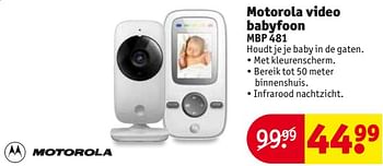 Aanbiedingen Motorola video babyfoon mbp 481 - Motorola - Geldig van 08/08/2017 tot 20/08/2017 bij Kruidvat