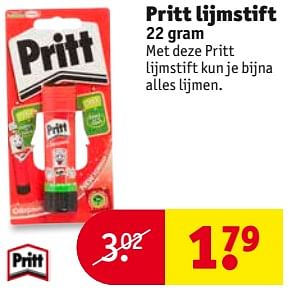 Aanbiedingen Pritt lijmstift - Pritt - Geldig van 08/08/2017 tot 20/08/2017 bij Kruidvat