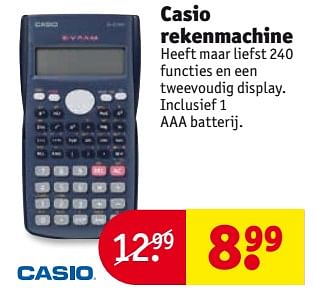 Aanbiedingen Casio rekenmachine - Casio - Geldig van 08/08/2017 tot 20/08/2017 bij Kruidvat