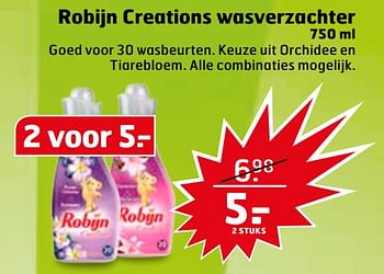Aanbiedingen Robijn creations wasverzachter - Robijn - Geldig van 08/08/2017 tot 13/08/2017 bij Trekpleister