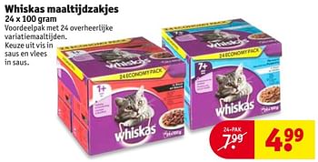 Aanbiedingen Whiskas maaltijdzakjes - Whiskas - Geldig van 08/08/2017 tot 20/08/2017 bij Kruidvat