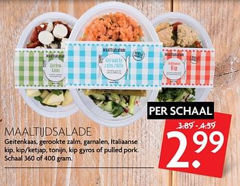 Aanbiedingen Maaltijdsalade - Huismerk - Deka Markt - Geldig van 10/08/2017 tot 13/08/2017 bij Deka Markt