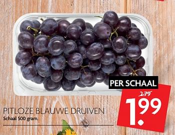 Aanbiedingen Pitloze blauwe druiven - Huismerk - Deka Markt - Geldig van 10/08/2017 tot 13/08/2017 bij Deka Markt