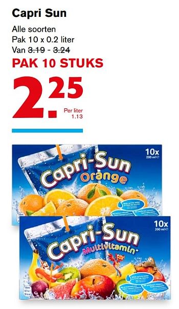 Aanbiedingen Capri sun - Capri-Sun - Geldig van 09/08/2017 tot 15/08/2017 bij Hoogvliet