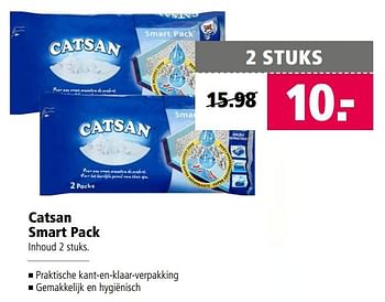 Aanbiedingen Catsan smart pack - Catsan - Geldig van 14/08/2017 tot 27/08/2017 bij Welkoop
