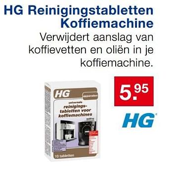 Aanbiedingen Hg reinigingstabletten koffiemachine - HG - Geldig van 20/08/2017 tot 10/09/2017 bij Handyman