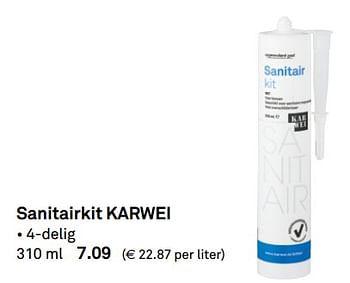 Aanbiedingen Sanitairkit karwei - Huismerk Karwei - Geldig van 14/08/2017 tot 20/08/2017 bij Karwei