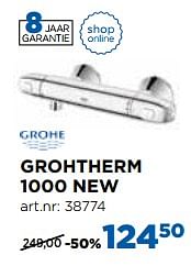 Aanbiedingen Grohtherm 1000 new thermostatische douchekranen - Grohe - Geldig van 01/08/2017 tot 27/08/2017 bij X2O