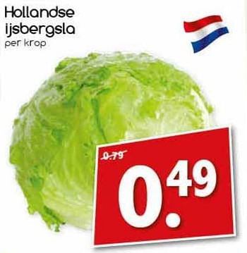 Aanbiedingen Hollandse ijsbergsla - Huismerk - Agrimarkt - Geldig van 07/08/2017 tot 12/08/2017 bij Agrimarkt