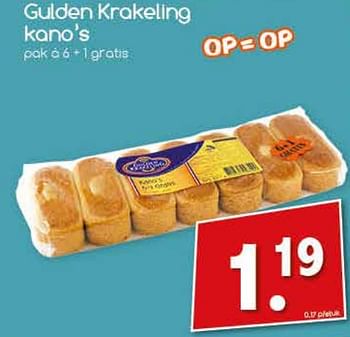 Aanbiedingen Gulden krakeling kano`s - Gulden Krakeling - Geldig van 07/08/2017 tot 12/08/2017 bij Agrimarkt