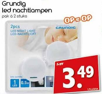 Aanbiedingen Grundig led nachtlampen - Grundig - Geldig van 07/08/2017 tot 12/08/2017 bij Agrimarkt