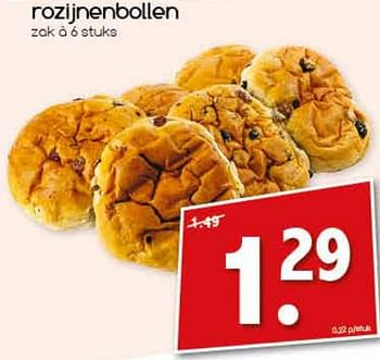Aanbiedingen Rozijnenbollen - Huismerk - Agrimarkt - Geldig van 07/08/2017 tot 12/08/2017 bij Agrimarkt