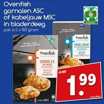 Aanbiedingen Ovenfish carnalen asc of kabeljauw msc in bladerdeeg - Huismerk - Agrimarkt - Geldig van 07/08/2017 tot 12/08/2017 bij Agrimarkt