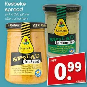 Aanbiedingen Kesbeke spread - Kesbeke - Geldig van 07/08/2017 tot 12/08/2017 bij Agrimarkt