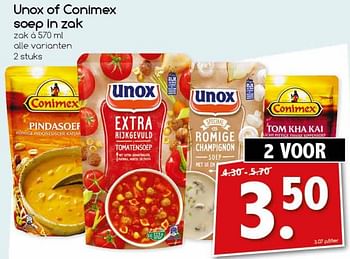 Aanbiedingen Unox of conimex soep in zak - Huismerk - Agrimarkt - Geldig van 07/08/2017 tot 12/08/2017 bij Agrimarkt
