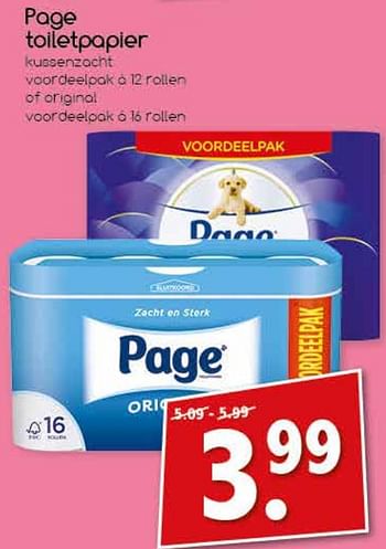 Aanbiedingen Page toiletpapier - Page - Geldig van 07/08/2017 tot 12/08/2017 bij Agrimarkt
